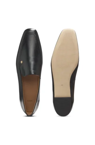Läderloafers med fyrkantig tå
