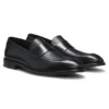 Läderloafers med slät penny-kant