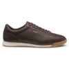 Lädersneakers med folielogotyp