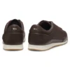 Lädersneakers med folielogotyp