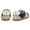 Låga sneakers med detaljer i mocka