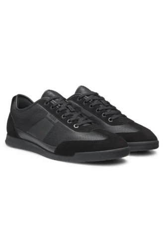 Låga sneakers med monogramjacquard