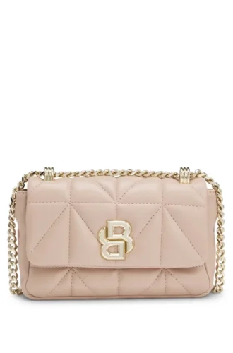 Liten quiltad axelväska med Double B-monogram