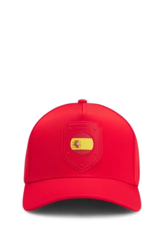 Logokepsar i glansig twill med landsflagga Logokepsar i glansig twill med landsflagga