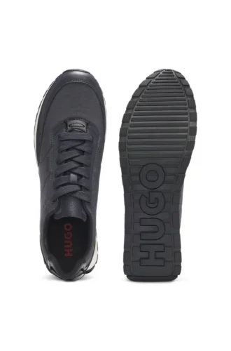 Löparinspirerade sneakers med sicksackdetaljer