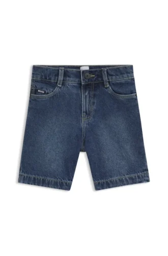 Lösa shorts för barn i blå bomullsdenim