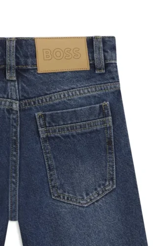 Lösa shorts för barn i blå bomullsdenim