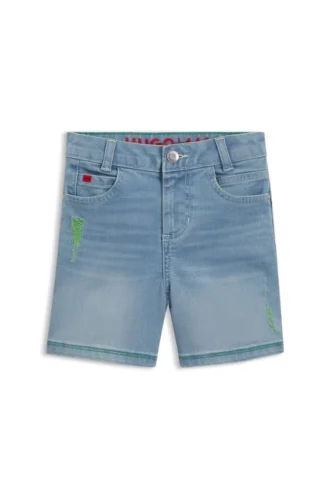 Lösa shorts för barn i blå denim