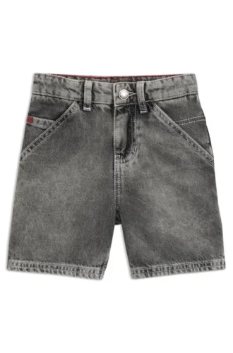 Lösa shorts för barn i svart denim