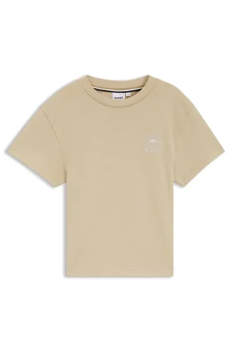 Löst sittande bomullst-shirt för barn med logotyp