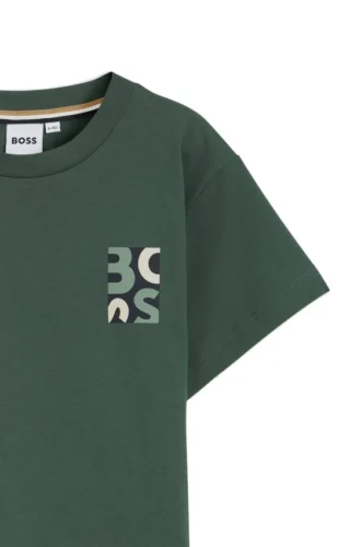 Löst sittande bomullst-shirt för barn med logotyp