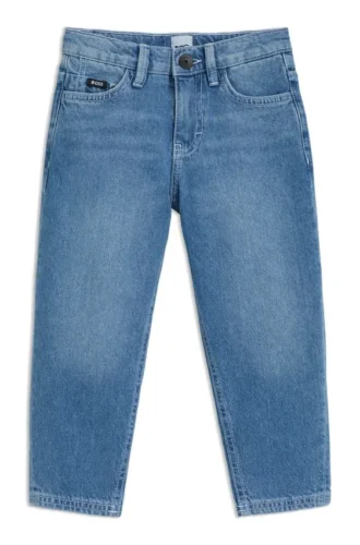 Löst sittande jeans för barn i blå denim