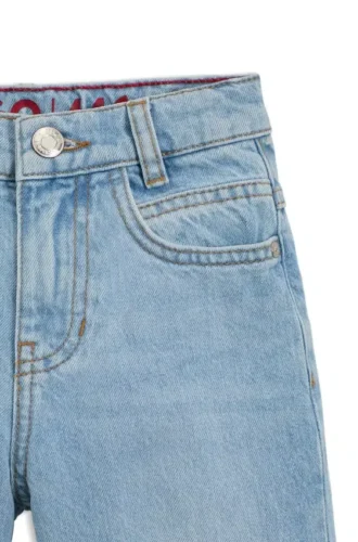 Löst sittande jeans för barn i blå denim