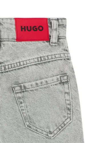 Löst sittande jeans för barn i grå denim