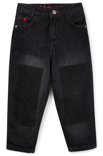 Löst sittande jeans för barn i svart denim