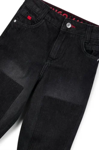 Löst sittande jeans för barn i svart denim