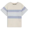 Löst sittande T-shirt för barn med färgblockerade ränder Löst sittande T-shirt för barn med färgblockerade ränder