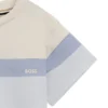 Löst sittande T-shirt för barn med färgblockerade ränder Löst sittande T-shirt för barn med färgblockerade ränder