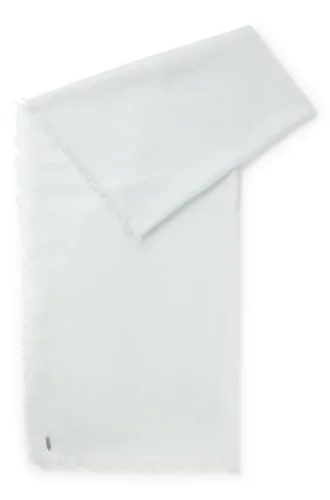 Lätt ullscarf med fransade kanter