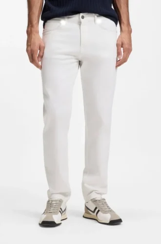 Maine-jeans i normal passform i vit soft-motion-denim
