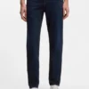 Maine-jeans med normal passform i mörkblå denim