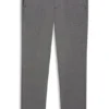 Melange-byxor i slim fit i stretchdobby