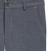 Melange-byxor i slim fit i stretchdobby