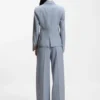 Melangerad slim fit-kavaj i nyull
