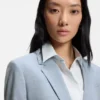 Melangerad slim fit-kavaj i nyull