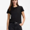 Merceriserad bomulls-T-shirt med normal passform