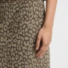 Minikjol med leopardmönster i jacquard