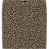Minikjol med leopardmönster i jacquard