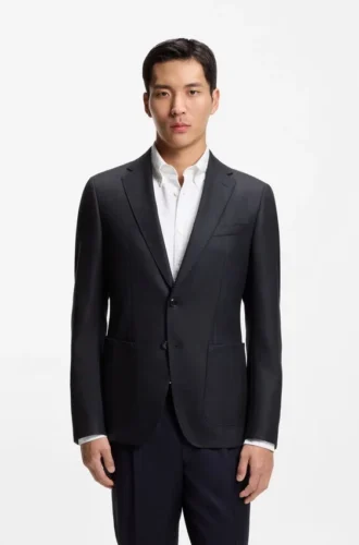Mönstrad jacka i normal passform i nyull