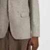 Mönstrad jacka i slim fit i ull och kashmir