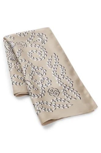 Mönstrad silkescarf med Double B-monogram