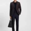 Mönstrad slim fit-kavaj i nyull Mönstrad slim fit-kavaj i nyull