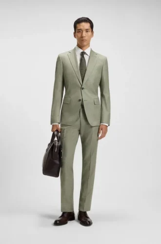 Mönstrad slim fit-kavaj i stretchtyg