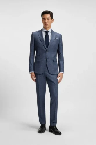 Mönstrad slim fit-kavaj i stretchtyg