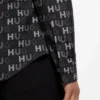 Mönstrad slim fit-skjorta i bomullspoplin
