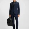 Mönstrad slim fit-skjorta i italiensk funktionsstretchjersey