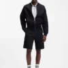 Mönstrad slim fit-skjorta i stretchjersey