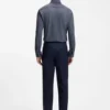 Mönstrad slim fit-skjorta i stretchjersey