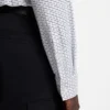 Mönstrad slim fit-skjorta i stretchjersey