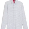 Mönstrad slim fit-skjorta i stretchjersey