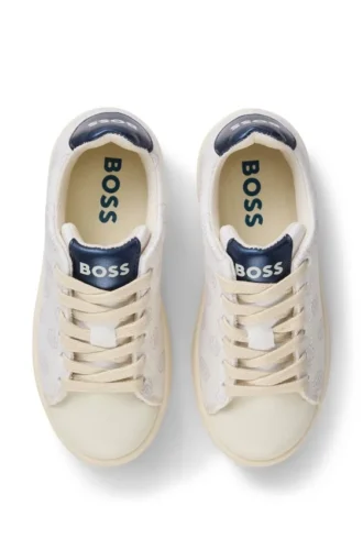 Monogram-sneakers för barn i konstläder