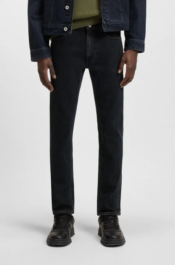 Mörkblå extra slim fit jeans i stretchdenim Mörkblå extra slim fit jeans i stretchdenim