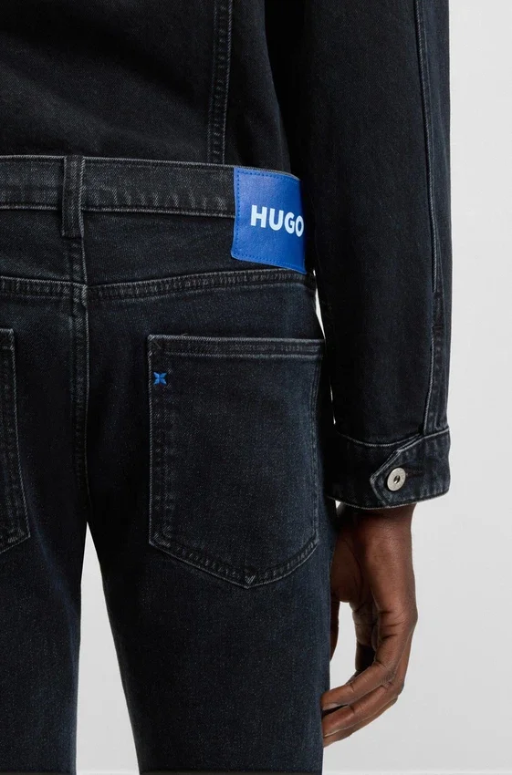 Mörkblå extra slim fit jeans i stretchdenim Mörkblå extra slim fit jeans i stretchdenim