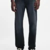 Mörkblå jeans i regular fit i stonewashed denim Mörkblå jeans i regular fit i stonewashed denim