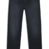 Mörkblå jeans i regular fit i stonewashed denim Mörkblå jeans i regular fit i stonewashed denim