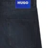 Mörkblå jeans i regular fit i stonewashed denim Mörkblå jeans i regular fit i stonewashed denim